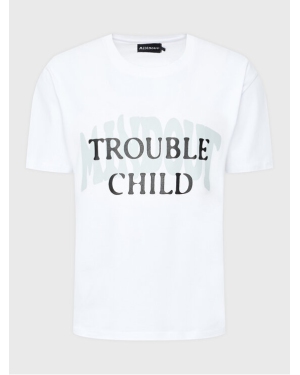 Mindout T-Shirt Unisex Trouble Child Biały Oversize