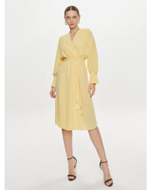 Rinascimento Sukienka koktajlowa CFC0117654003 Żółty Regular Fit