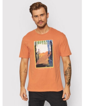 Jack&Jones T-Shirt Collage 12197827 Pomarańczowy Relaxed Fit