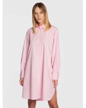 Tommy Hilfiger Sukienka koszulowa Solid WW0WW37102 Różowy Oversize