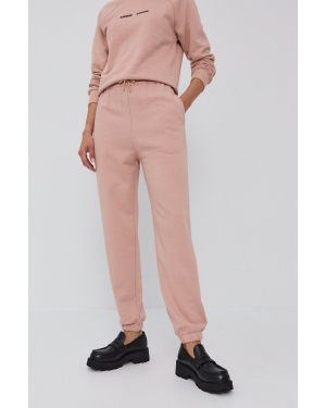 Samsoe Samsoe Spodnie damskie kolor różowy joggery high waist