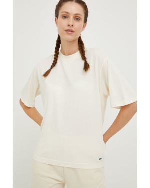 Reebok Classic t-shirt bawełniany kolor beżowy HH9704-NONDYE
