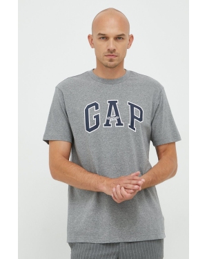 GAP t-shirt bawełniany kolor szary gładki