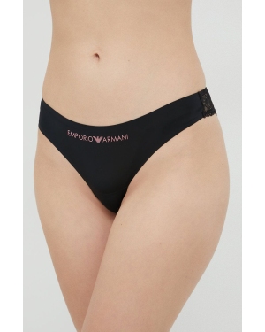 Emporio Armani Underwear brazyliany kolor czarny z koronki