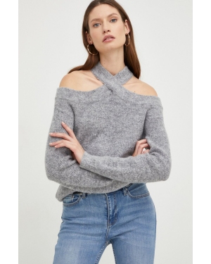 Answear Lab sweter z domieszką wełny damski kolor szary lekki