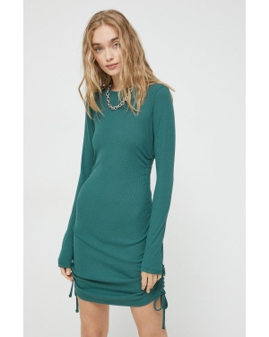 Hollister Co. sukienka kolor zielony mini dopasowana