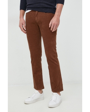 GAP spodnie sztruksowe męskie kolor brązowy proste