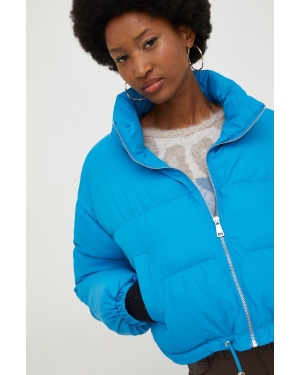 Answear Lab kurtka damska kolor niebieski zimowa oversize