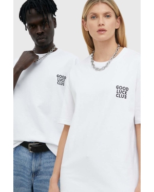 Samsoe Samsoe t-shirt bawełniany kolor biały z nadrukiem