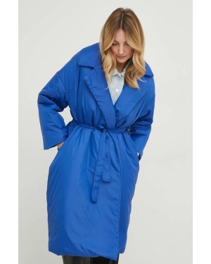 Answear Lab kurtka damska kolor niebieski przejściowa oversize