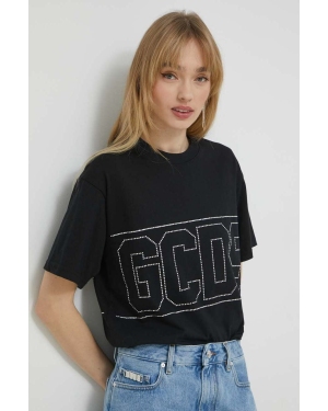 GCDS t-shirt bawełniany kolor czarny