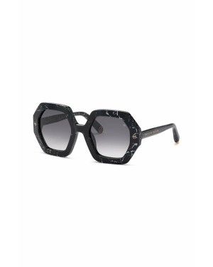 Philipp Plein okulary przeciwsłoneczne damskie kolor czarny