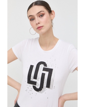 Liu Jo t-shirt bawełniany kolor biały