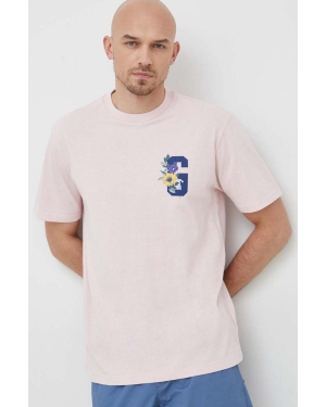 GAP t-shirt bawełniany kolor różowy z nadrukiem