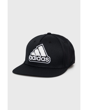 adidas czapka kolor czarny z aplikacją