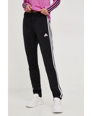 adidas spodnie dresowe damskie kolor czarny z aplikacją