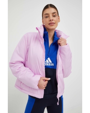 adidas kurtka damska kolor różowy zimowa