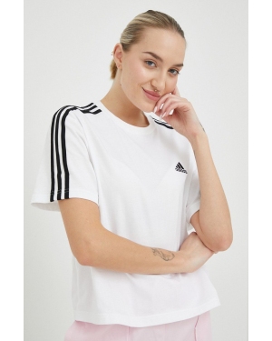 adidas t-shirt bawełniany kolor biały HR4915