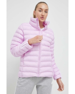 adidas kurtka damska kolor różowy zimowa