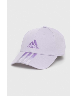 adidas czapka z daszkiem kolor fioletowy z nadrukiem