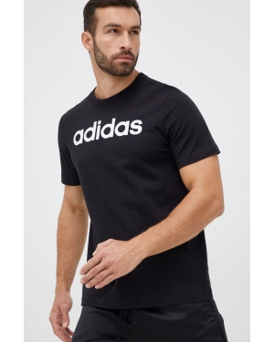 adidas t-shirt bawełniany kolor czarny z nadrukiem IC9274