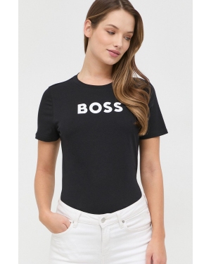 BOSS t-shirt bawełniany kolor czarny