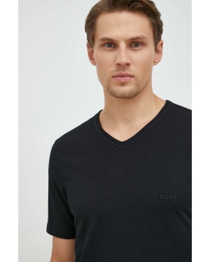 BOSS t-shirt bawełniany 3-pack kolor czarny melanżowy