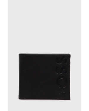 BOSS portfel skórzany 50470802 męski kolor czarny