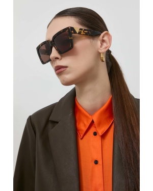 Bottega Veneta okulary przeciwsłoneczne BV1198SA damskie kolor brązowy