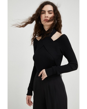 Bruuns Bazaar sweter damski kolor czarny z półgolfem
