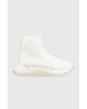 Calvin Klein sneakersy 2 Piece Sole Sock Boot kolor biały