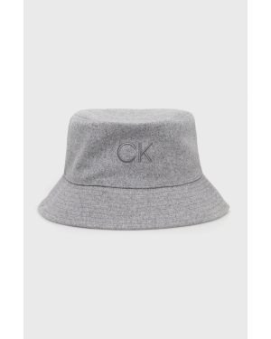 Calvin Klein kapelusz dwustronny kolor szary