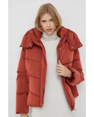 Calvin Klein kurtka damska kolor pomarańczowy zimowa oversize