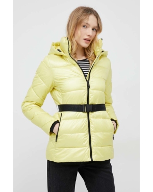 Calvin Klein kurtka damska kolor żółty zimowa