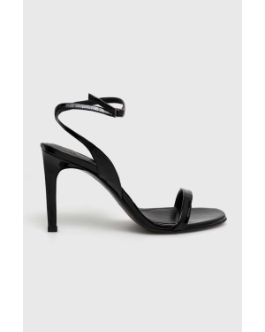Calvin Klein sandały skórzane kolor czarny