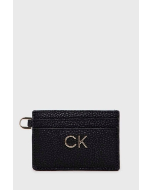 Calvin Klein etui na karty damski kolor czarny