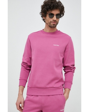 Calvin Klein bluza męska kolor fioletowy gładka