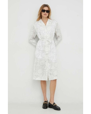 Calvin Klein sukienka kolor biały mini oversize