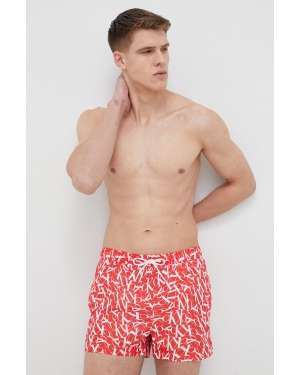 Calvin Klein szorty kąpielowe kolor czerwony