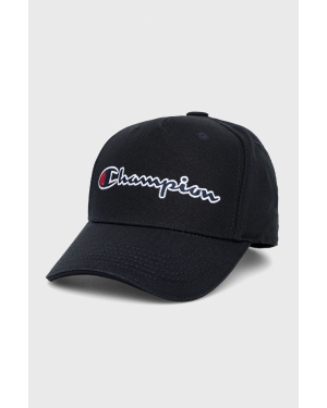 Champion czapka bawełniana 805550 kolor czarny z aplikacją 805550-BS538