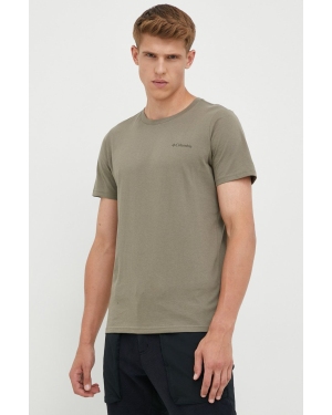 Columbia t-shirt bawełniany Rapid Ridge Back Graphic kolor zielony z nadrukiem
