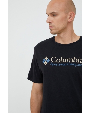 Columbia t-shirt męski kolor czarny 1680053-014