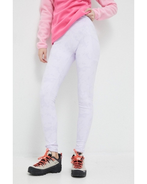 Columbia legginsy sportowe Windgates damskie kolor fioletowy wzorzyste