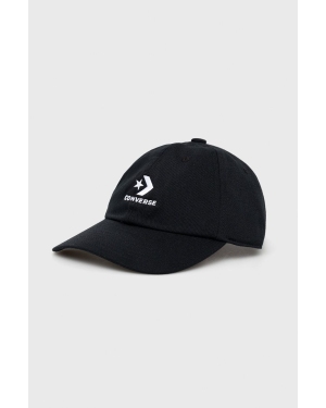 Converse czapka kolor czarny z aplikacją 10022131.A01-ConverseBl