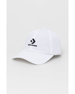 Converse czapka kolor biały z aplikacją 10022131.A02-White
