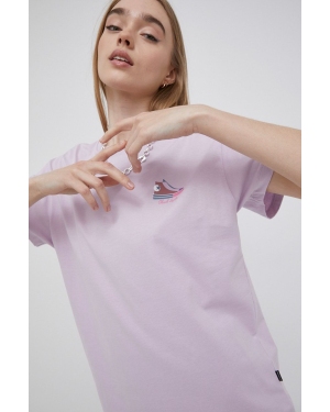 Converse t-shirt bawełniany kolor fioletowy