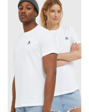 Converse t-shirt bawełniany kolor biały 10023876.A01-WHITE