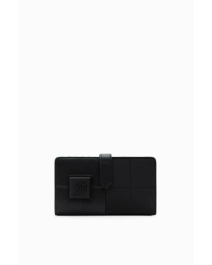 Desigual portfel damski kolor czarny