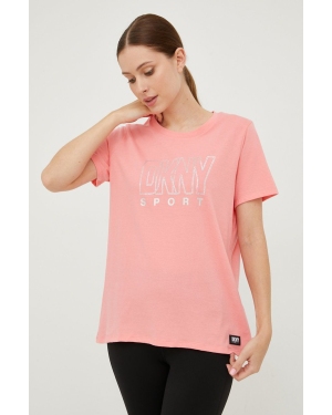 Dkny t-shirt bawełniany DP2T8865 kolor różowy