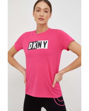 Dkny t-shirt damski kolor różowy